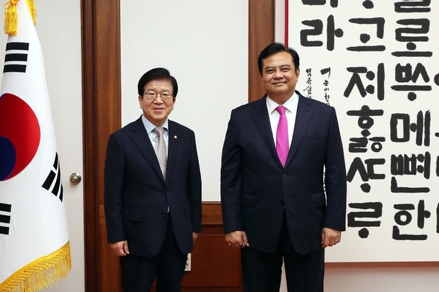 박병석 국회의장, 우마르 하디 주한인도네시아대사 예방 받아