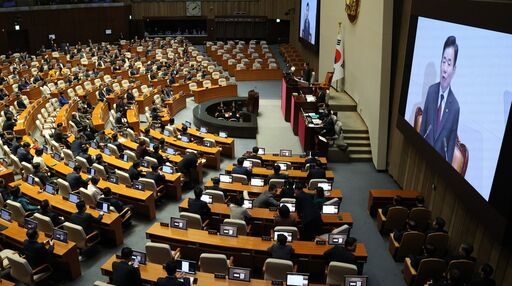 제413회국회(임시회) 제1차 본회의 개회사<br>
김진표 국회의장이 19일(월) 제413회국회(임시회) 제1차 본회의에서 개회사를 하고 있다<br>
<br>
국회제공